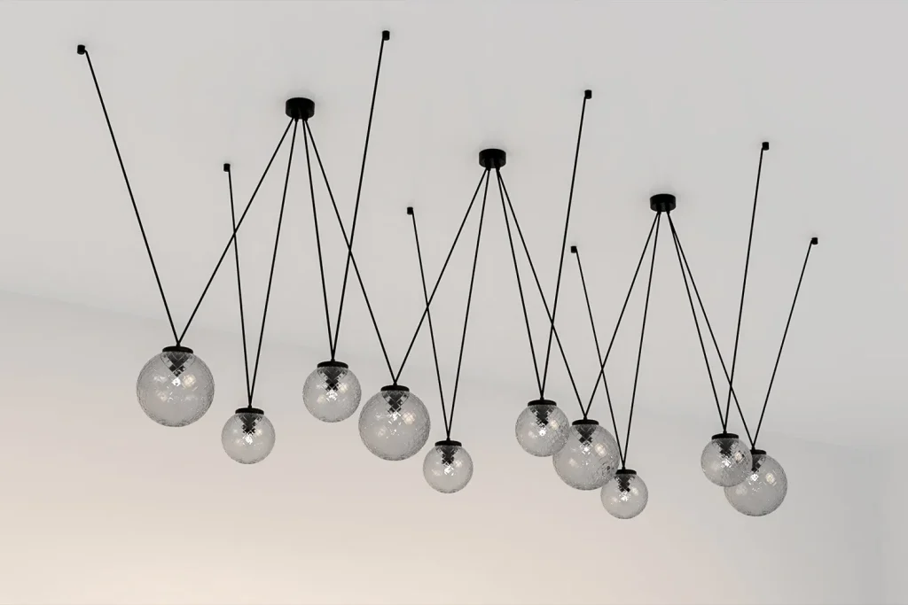 Realisierte Leuchten nach 3D-Visualisierung – im Auftrag der Firma Dotzauer