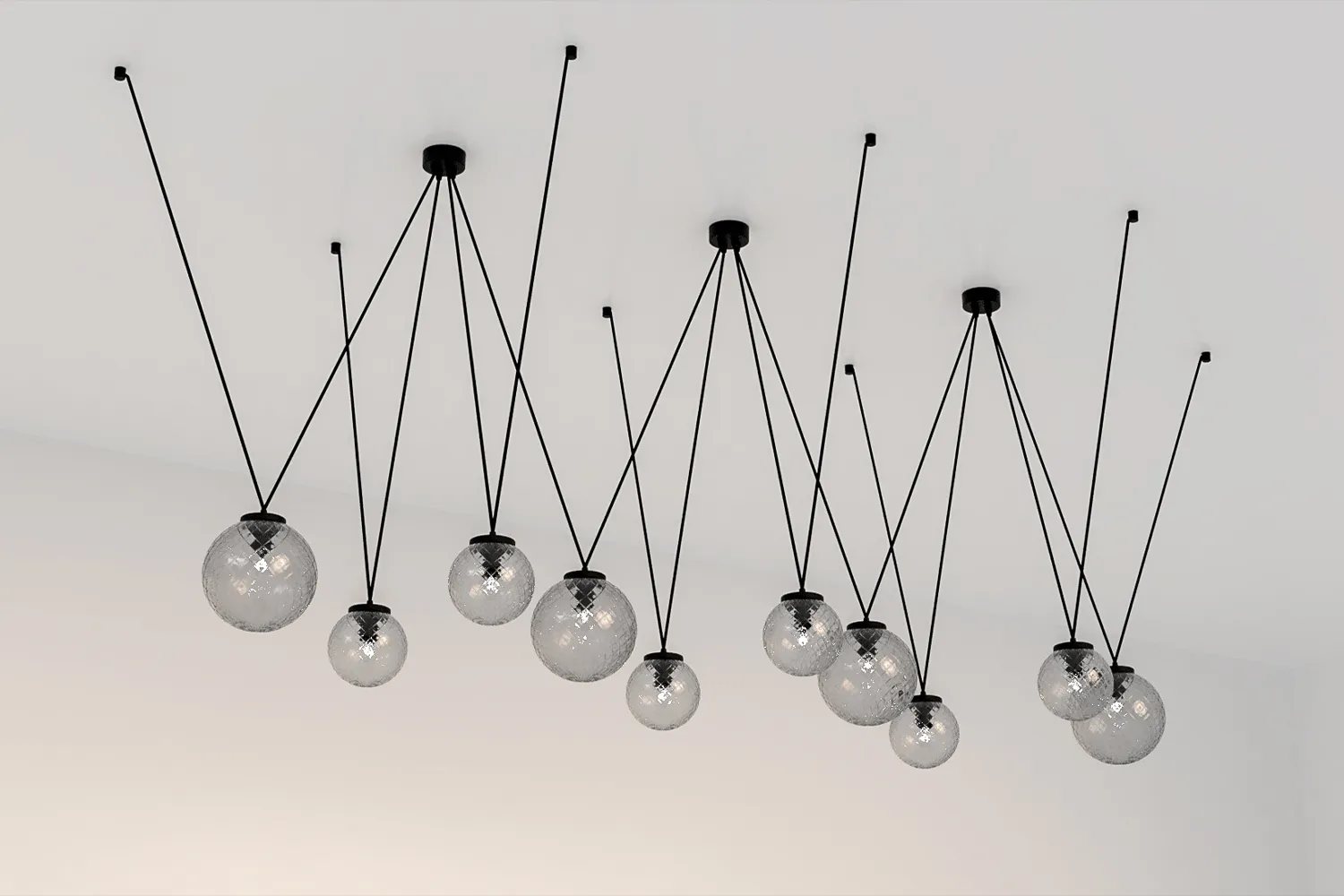 Realisierte Leuchten nach 3D-Visualisierung – im Auftrag der Firma Dotzauer