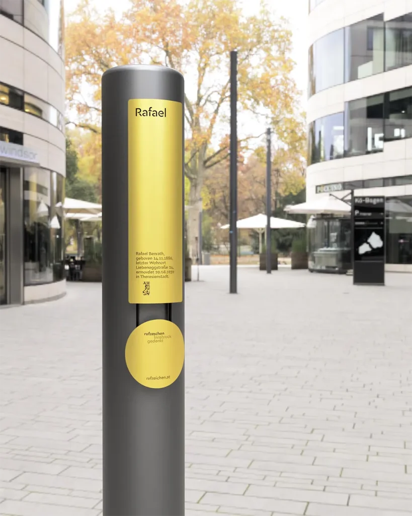 Visualisierung des Wettbewerbsbeitrags „Gedenkzeichen Innsbruck“